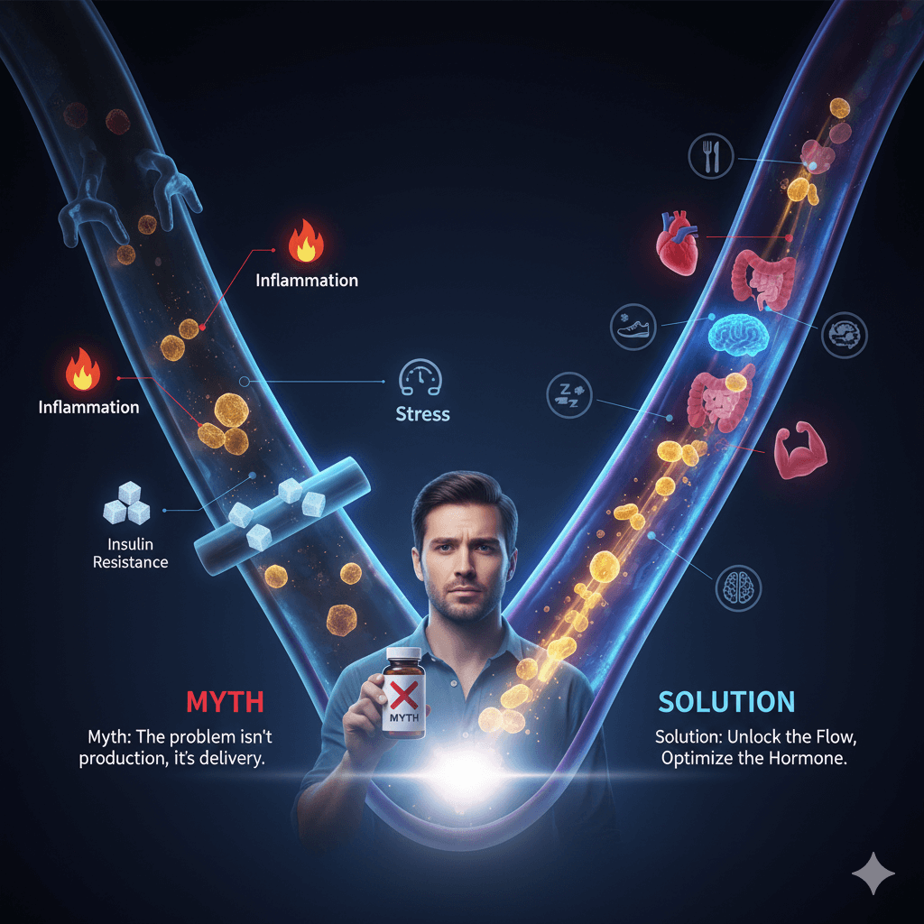 Man meditating in nature